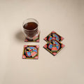 Tikuli art handpainted wooden coasters (set of 4) 18