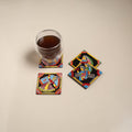 Tikuli art handpainted wooden coasters (set of 4) 27