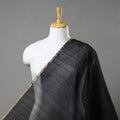  Black Traditional Handloom Chanderi Silk Cotton Fabric