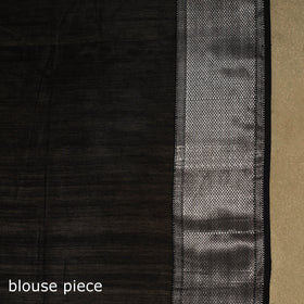 Black - traditional handloom zari buta silk cotton