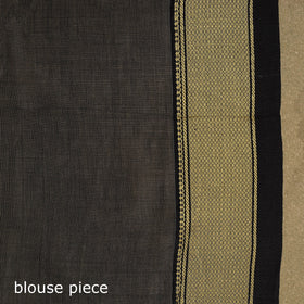 Black - traditional handloom zari work silk maheshwari