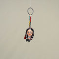 Black Traditional Handmade Rajasthani Doll Face Keychain