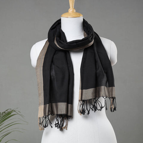 Buy Traditional Maheshwari Cotton Handloom Stole with Tassels Online at iTokri.com