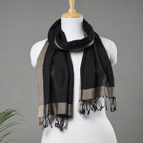 Buy Traditional Maheshwari Cotton Handloom Stole with Tassels Online at iTokri.com