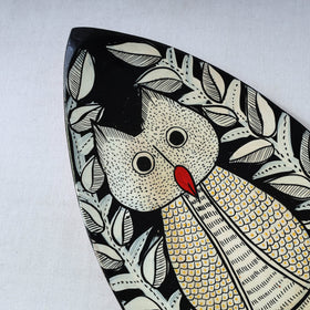 Traditional pattachitra hand painted akashmoni wooden tray