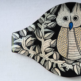 Traditional pattachitra hand painted akashmoni wooden tray