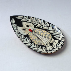 Traditional pattachitra hand painted akashmoni wooden tray