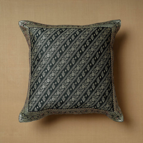  Traditional Pure Banarasi Handwoven Silk Zari Cushion Cover Online at iTokri.com