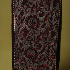 Black - unstitched cotton bengal kantha handwork kurta