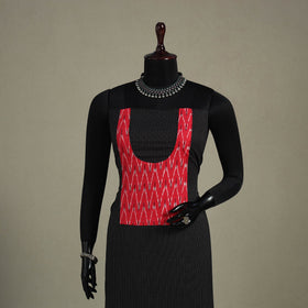 Black Unstitched Plain Cotton Kurta Material