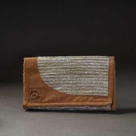 Black Upcycled Weave Handcrafted Clutch