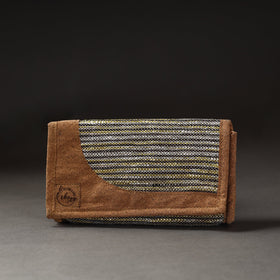 Black Upcycled Weave Handcrafted Clutch