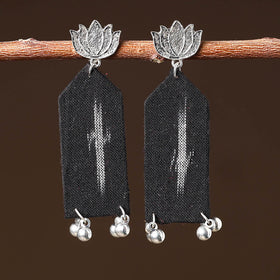 Black - urmi handcrafted gs fabart earrings