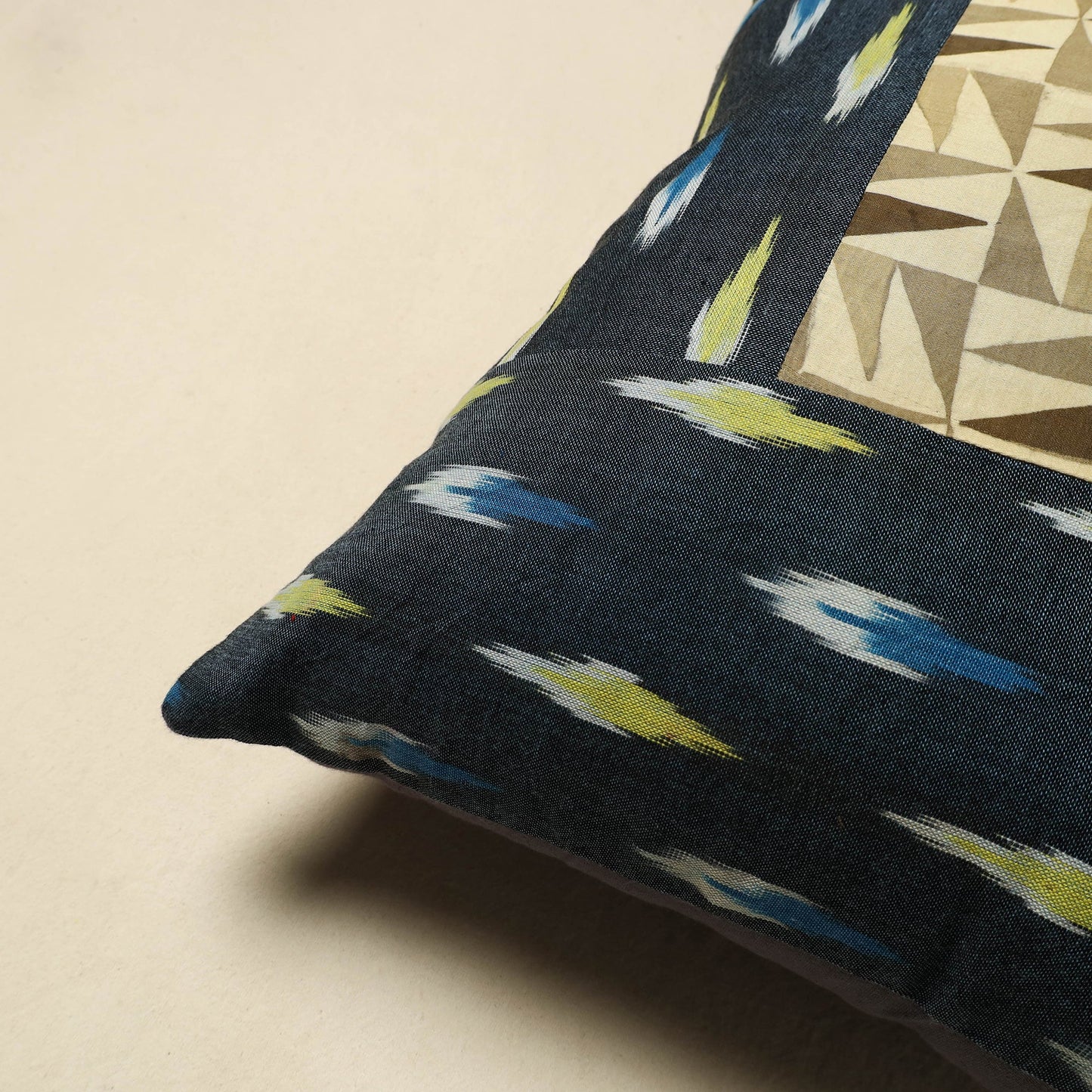 Buy Vanaspati Patch Ikat Cushion Cover