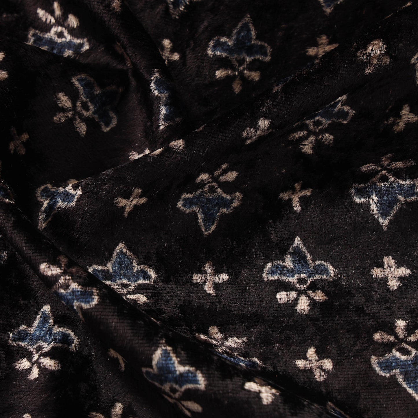 Velvet natural dyed hand fabric 24 - handcrafted