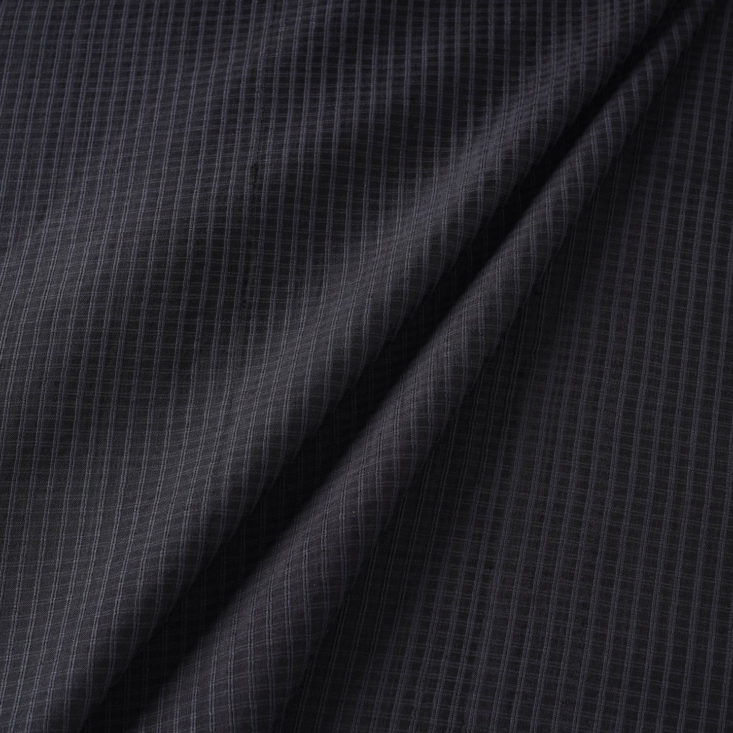 Black - vidarbha handloom checks tussar silk fabric 02