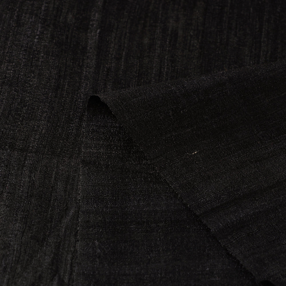 Buy Black - Vidarbha Handloom Pure Tussar Ghicha Silk Fabric Online at iTokri.com