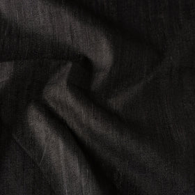 Buy Black - Vidarbha Handloom Pure Tussar Ghicha Silk Fabric Online at iTokri.com