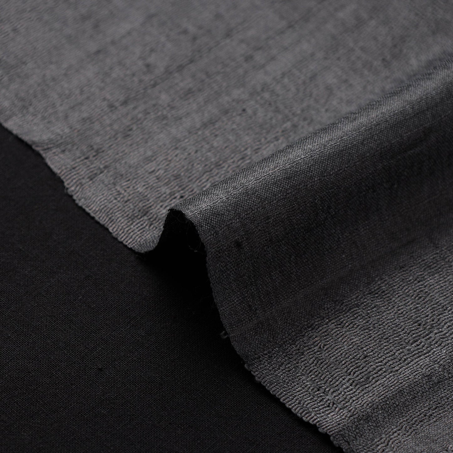 Black - vidarbha tussar x ghicha silk handloom fabric 11