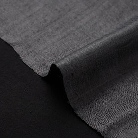 Black - vidarbha tussar x ghicha silk handloom fabric 11