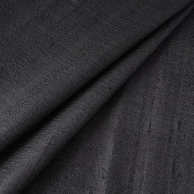 Black - vidarbha tussar x ghicha silk handloom fabric 11