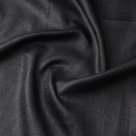 Black - vidarbha tussar x ghicha silk handloom fabric 11