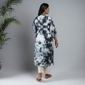 Buy Shibori Tie-Dye Mul Cotton Long Kurta for Women