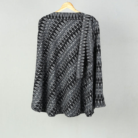 Black Wrap Around Cotton Pochampally Ikat Skirt 