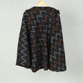 Black Wrap Around Cotton Pochampally Ikat Skirt 