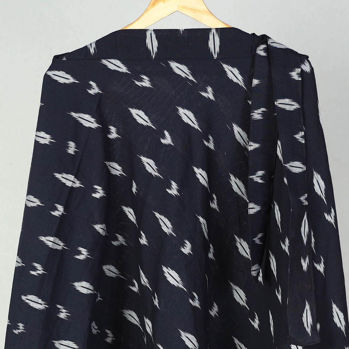 Black Wrap Around Cotton Pochampally Ikat Skirt 