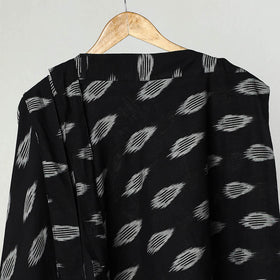 Black Wrap Around Cotton Pochampally Ikat Skirt