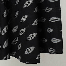 Black Wrap Around Cotton Pochampally Ikat Skirt
