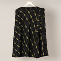 Black Wrap Around Cotton Pochampally Ikat Skirt