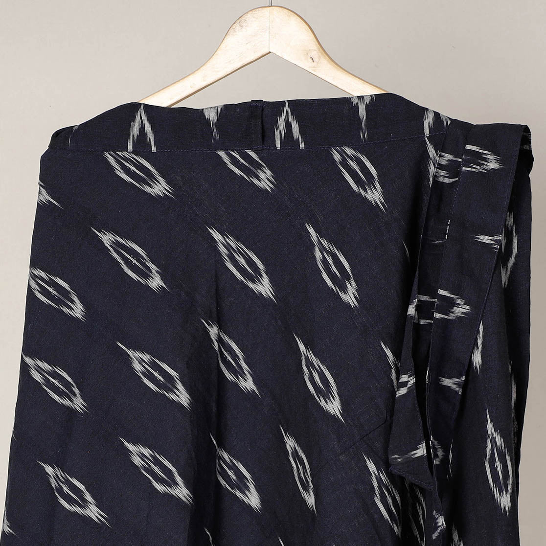 Black Wrap Around Cotton Pochampally Ikat Skirt