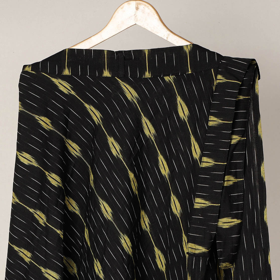 Black Wrap Around Cotton Pochampally Ikat Skirt