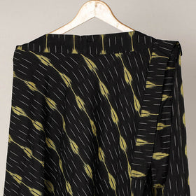 Black Wrap Around Cotton Pochampally Ikat Skirt