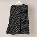Black Wrap Around Cotton Pochampally Ikat Skirt