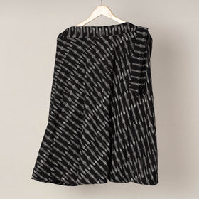 Black Wrap Around Cotton Pochampally Ikat Skirt