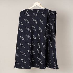 Black Wrap Around Cotton Pochampally Ikat Skirt