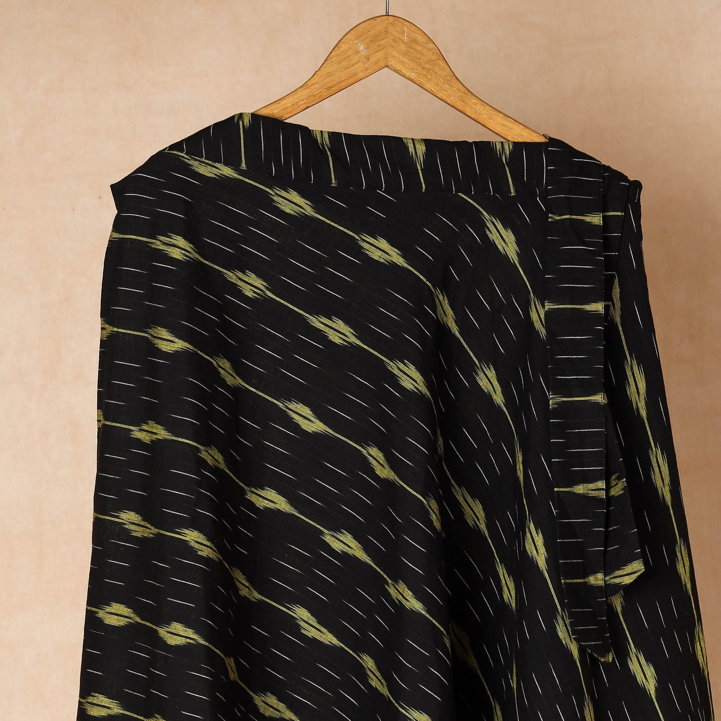 Black Wrap Around Cotton Pochampally Ikat Skirt