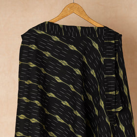 Black Wrap Around Cotton Pochampally Ikat Skirt