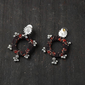 Black - zahira gs fabart handmade earrings - handcrafted