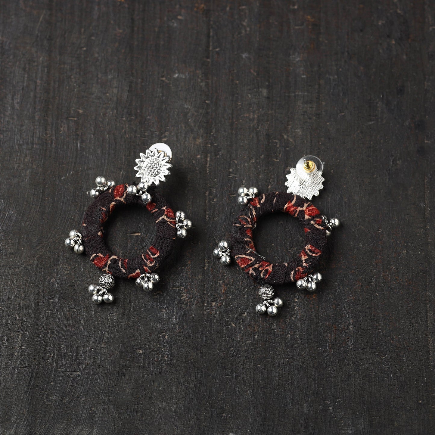 Black - zahira gs fabart handmade earrings - handcrafted