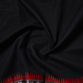 Black - zari border dharwad cotton fabric 20 - handcrafted
