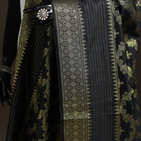 Zari work banarasi silk dupatta 06 - handcrafted