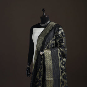 Zari work banarasi silk dupatta 06 - handcrafted