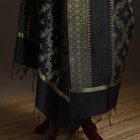Zari work banarasi silk dupatta 06 - handcrafted