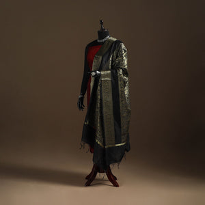 Zari work banarasi silk dupatta 20 - handcrafted