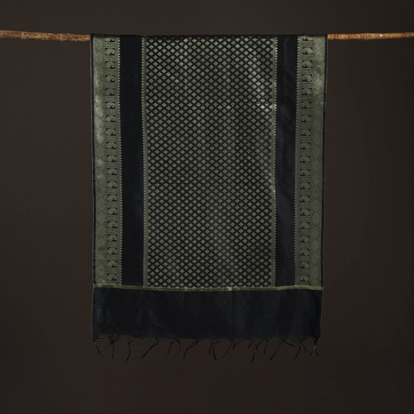 Zari work banarasi silk dupatta 24 - handcrafted