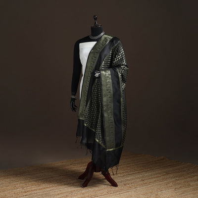 Zari work banarasi silk dupatta 24 - handcrafted